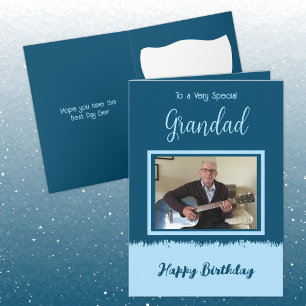 Very special Grandad happy birthday blue Card