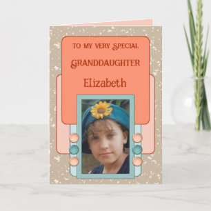 Very special granddaughter add photo name brown card