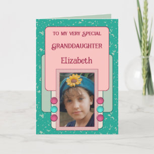Very special granddaughter add photo name green card