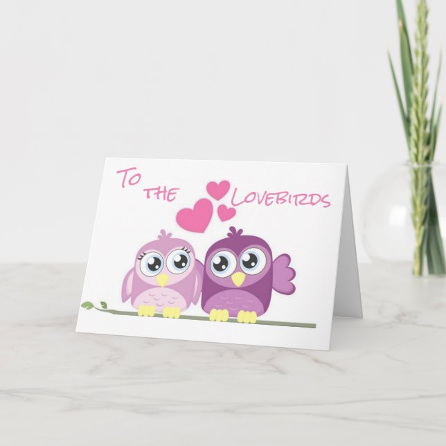 **VERY SPECIAL LOVEBIRDS** ON **WEDDING DAY"  CARD (Front)