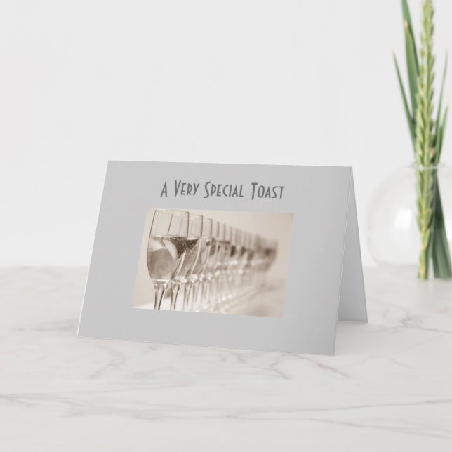 VERY SPECIAL TOAST SPECIAL BIRTHDAY CARD (Front)