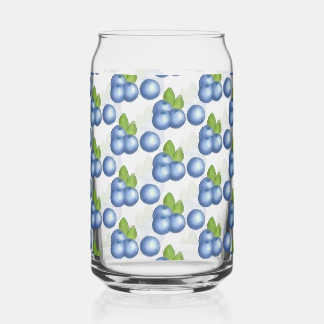 Very Sweet Summer Blueberries Can Glass (Front)