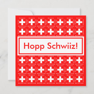 Very Swiss - Hopp Schwiiz, Go Switzerland Party Invitation