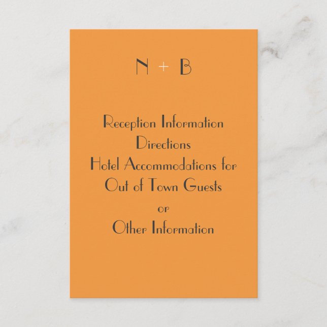 Very Tangerine Enclosure Card (Front)