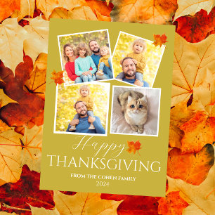 Very Thankful   Fall thanksgiving family photo Holiday Card