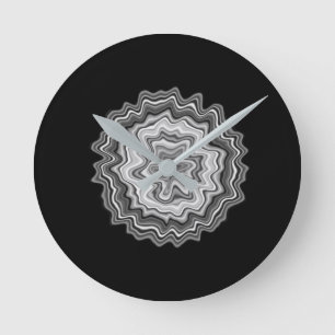 Very Unique Abstract Pattern Round Clock