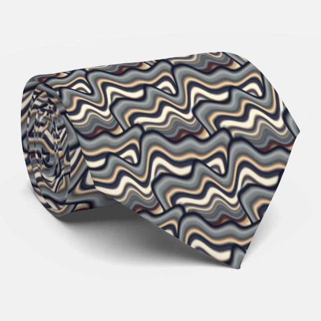 Very Unique Abstract Pattern Tie (Rolled)