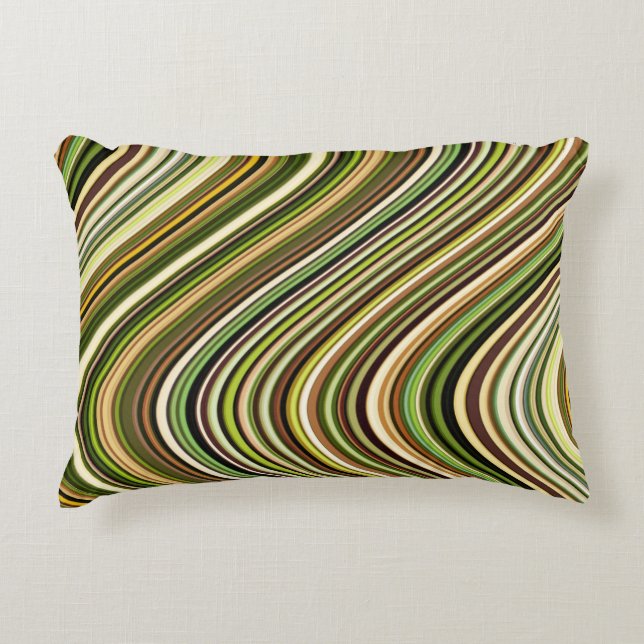 Very Unique Multi-Colour Curvy Line Pattern Decorative Cushion (Front)