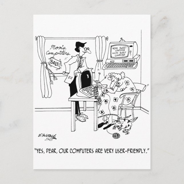 Very User-Friendly Computers Postcard (Front)
