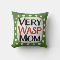 Very Wasp Mum Throw Pillow