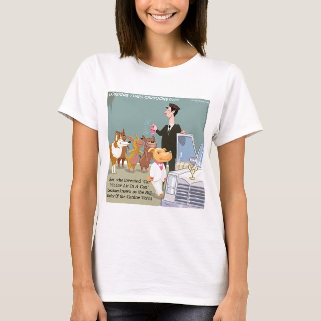 Very Wealthy Dog Funny T-Shirt (Front)