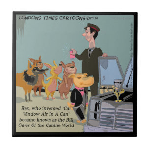 Very Wealthy Dog Funny Tile