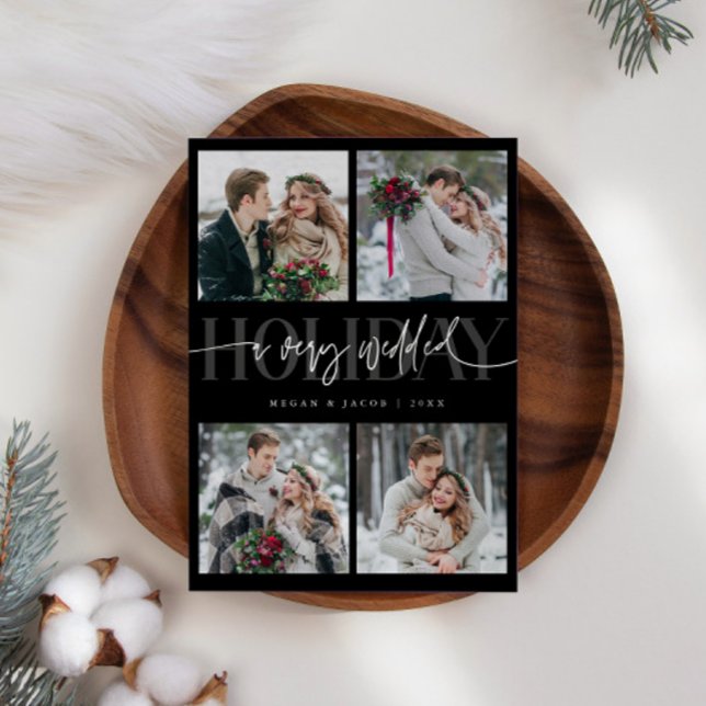 Very Wedded Holiday Newlywed Multi Photo Black (Creator Uploaded)