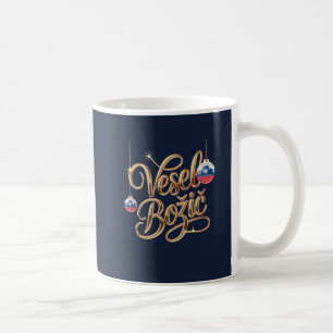 Vesel Božič Slovenian Gold Christmas Mug