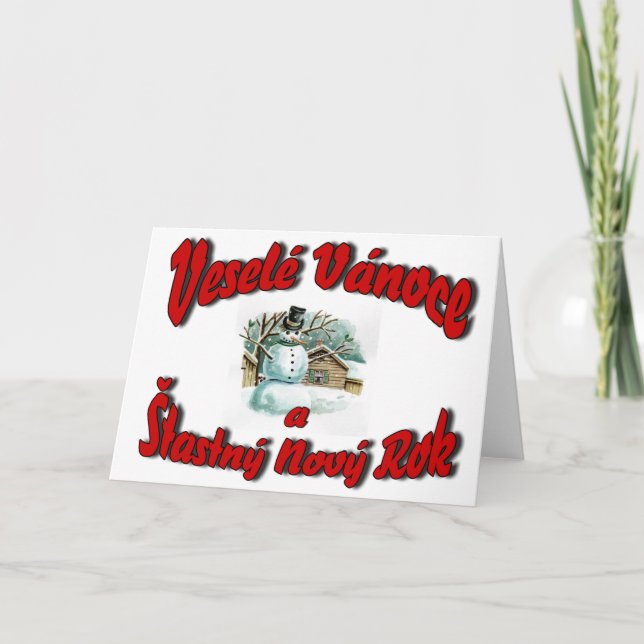 Veselé Vánoce a Šťastný Nový Rok Holiday Card (Front)