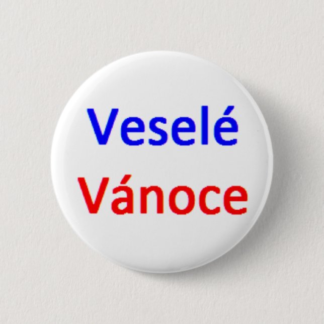 vesele vanoce coffee mug 6 cm round badge (Front)