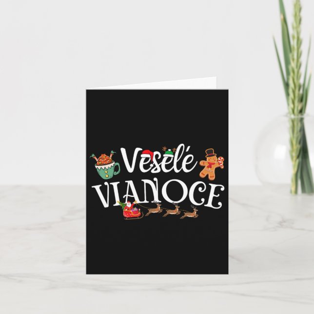 Veselé Vianoce Slovak Merry Christmas Vesele Viano Card (Front)
