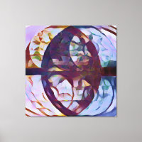 Vesica Piscis 369 | Gold & Lavender, Abstract