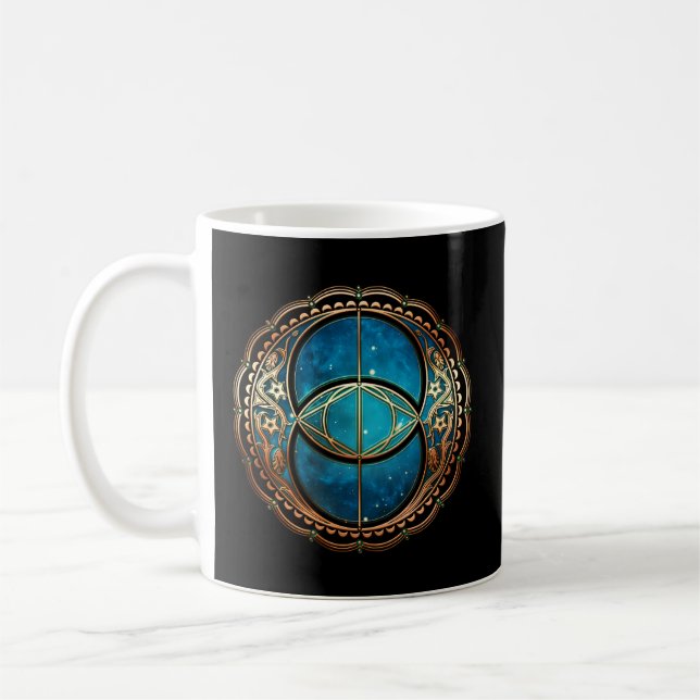 Vesica Piscis Chalice Well Galaxy Sacred Geometry Coffee Mug (Left)