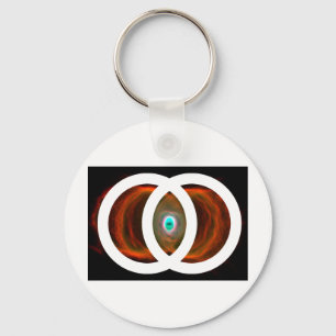 Vesica Piscis Hourglass Nebula Key Ring