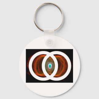 Vesica Piscis Hourglass Nebula Key Ring