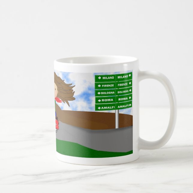 Vespa Diva - Italian Road Trip Coffee Mug (Right)