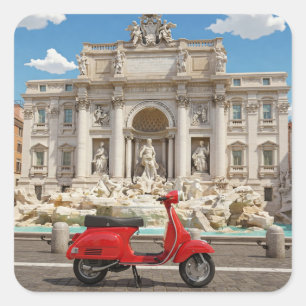 Vespa in Rome Italy Square Sticker