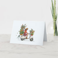 Vespa scooter met bloemen