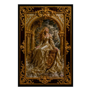 Vesperine Solariel Vision of Gilded Baroque Luxury Poster