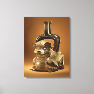 Vessel with puma, Chavin Culture, c.90 BC Canvas Print