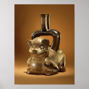 Vessel with puma, Chavin Culture, c.90 BC Poster