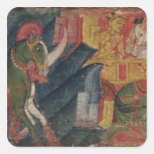 'Vessnatara Jataka', from a manuscript cover, Pala Square Sticker