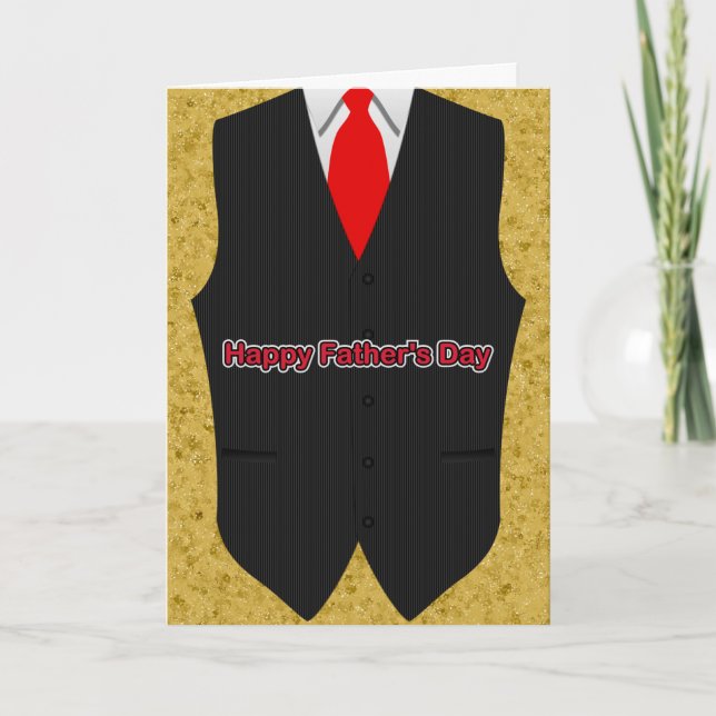 Vest, Shirt And Tie, Father's Day Card (Front)