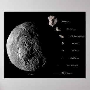 Vesta and Asteroid Gallery Poster