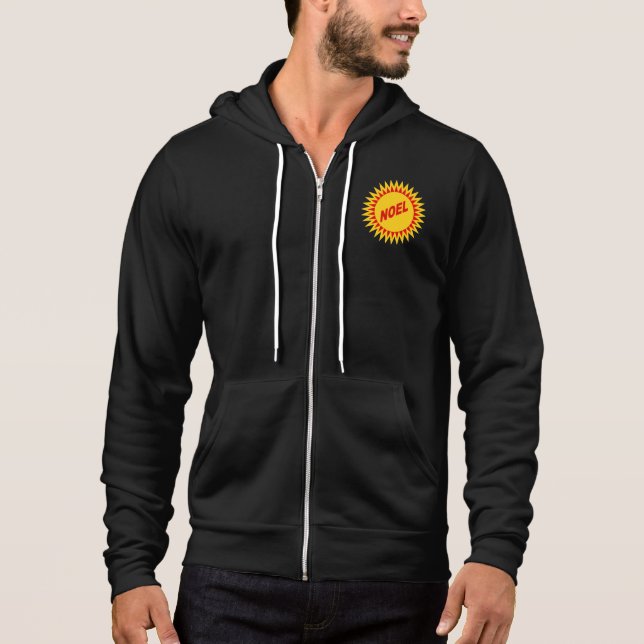 Veste à capuche Canvas noire  SOLEIL  NOEL Hoodie (Front)