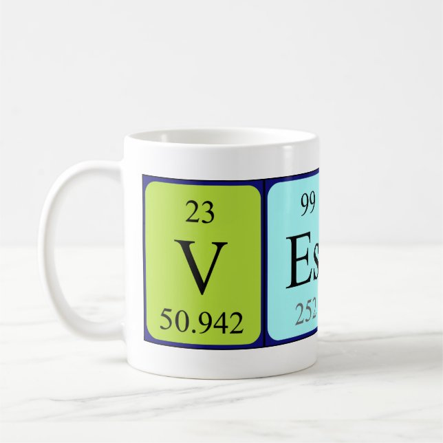 Vester periodic table name mug (Left)