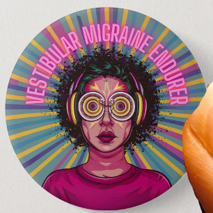 Vestibular Migraine Endurer Chronic illness  7.5 Cm Round Badge