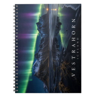 Vestrahorn Mountain & Black Dunes Northern Lights Notebook