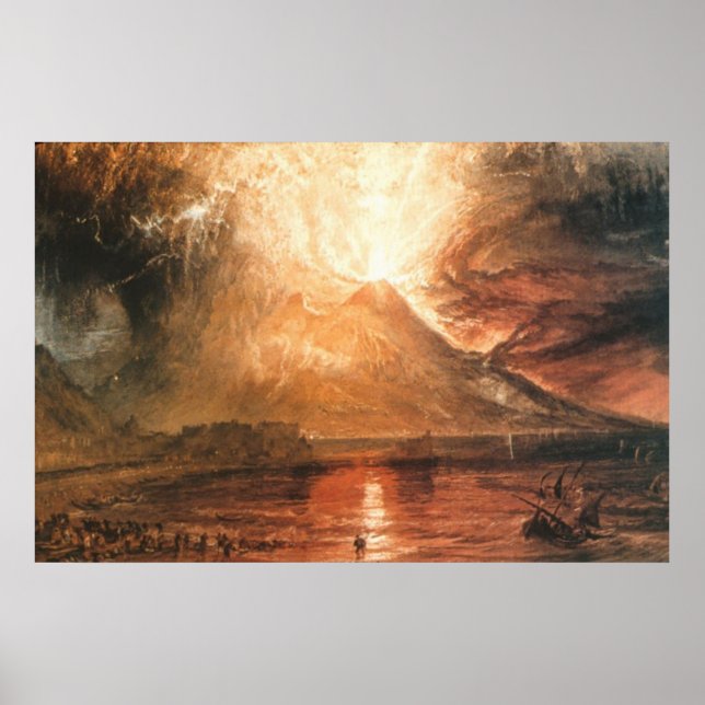 Vesuvius Erupting Canvas Print (Front)