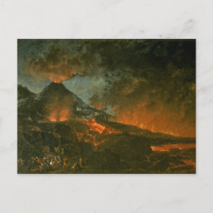 Vesuvius Erupting Postcard