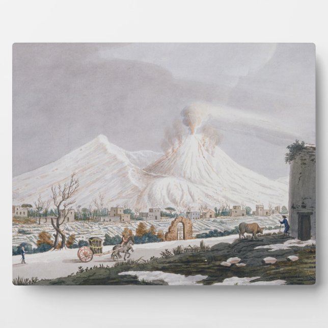 Vesuvius in Snow, plate V from 'Campi Phlegraei: O Plaque (Front)