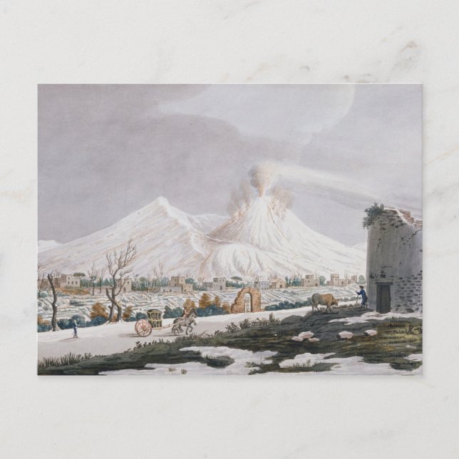 Vesuvius in Snow, plate V from 'Campi Phlegraei: O Postcard (Front)