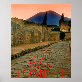 vesuvius over pompeii poster