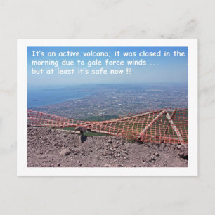 Vesuvius Volcano Humour Postcard