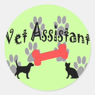 Vet Assistant Gifts Classic Round Sticker
