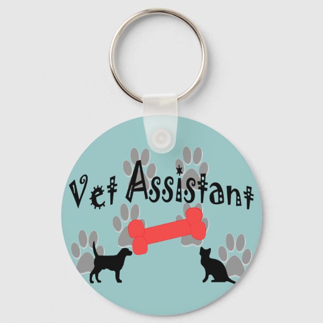 Vet Assistant Gifts Key Ring (Front)