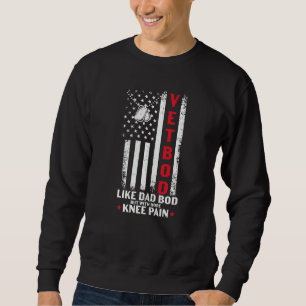 Vet Bod Like Dad Bod U S Flag Dog Tag Veteran Sweatshirt