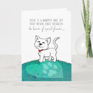 Vet & Business Cat Sympathy Card - Warmth & Joy