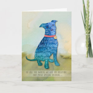 Vet & Business PitBull Dog Sympathy Card