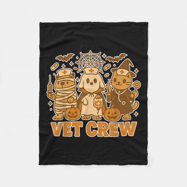Vet Crew Halloween Costume Dog Cat Capybara Pet Te Fleece Blanket (Front)